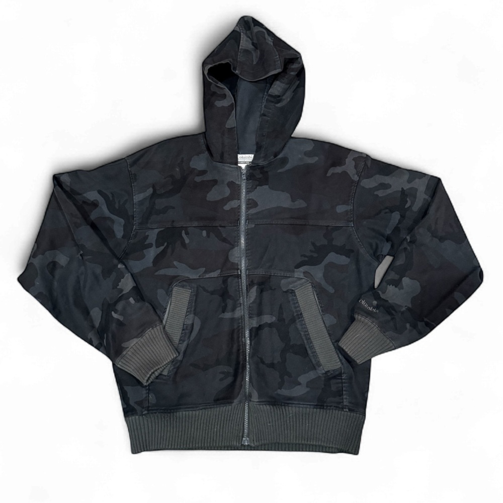 Columbia Black Camo Full-Zip Hoodie Men’s - Size: Medium